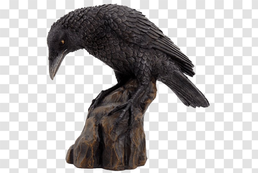Statue Figurine Sculpture Crow Common Raven - Perched Overlay Transparent PNG