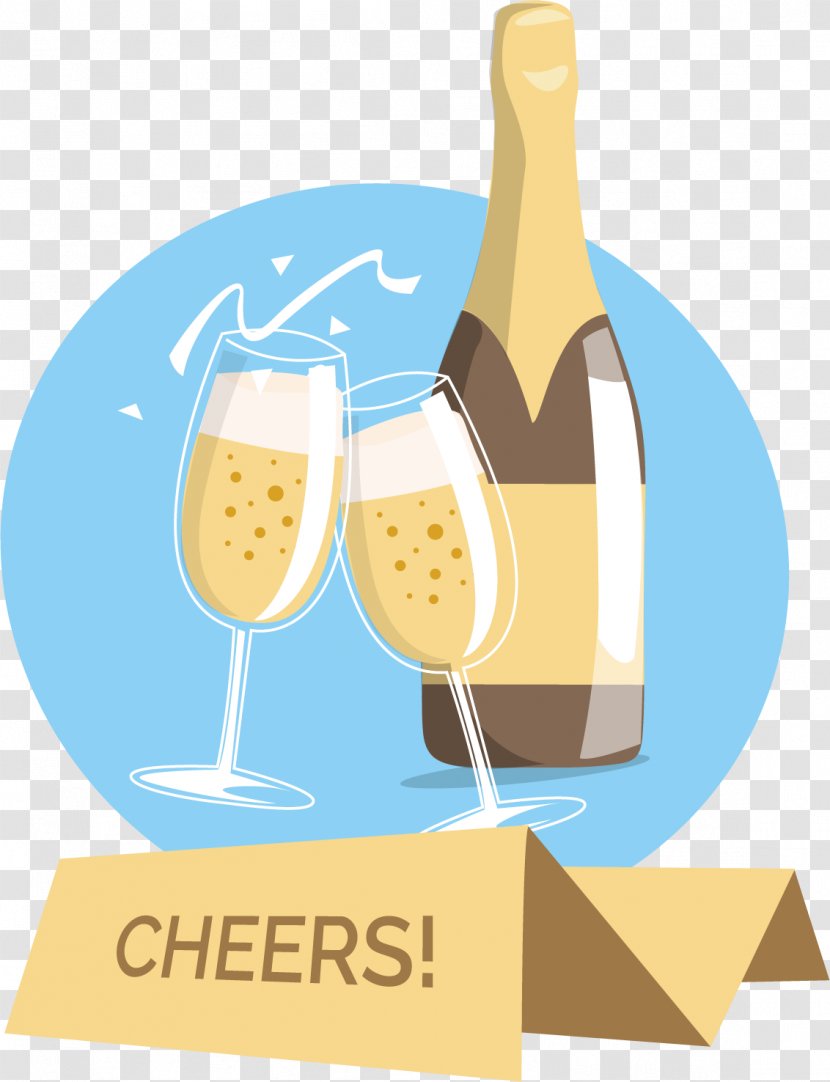Champagne Euclidean Vector Party Toast - Tableware Transparent PNG