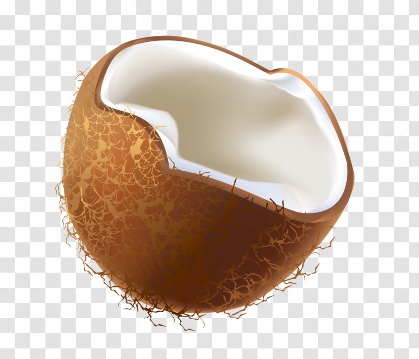 Coconut Hazelnut Clip Art - Drawing - Half A Transparent PNG