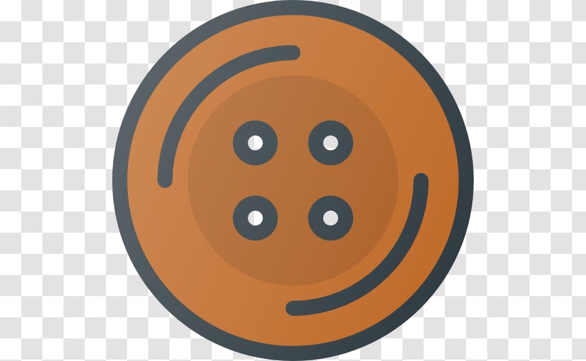 Cartoon Circle Font - Orange - Fashion Button Transparent PNG