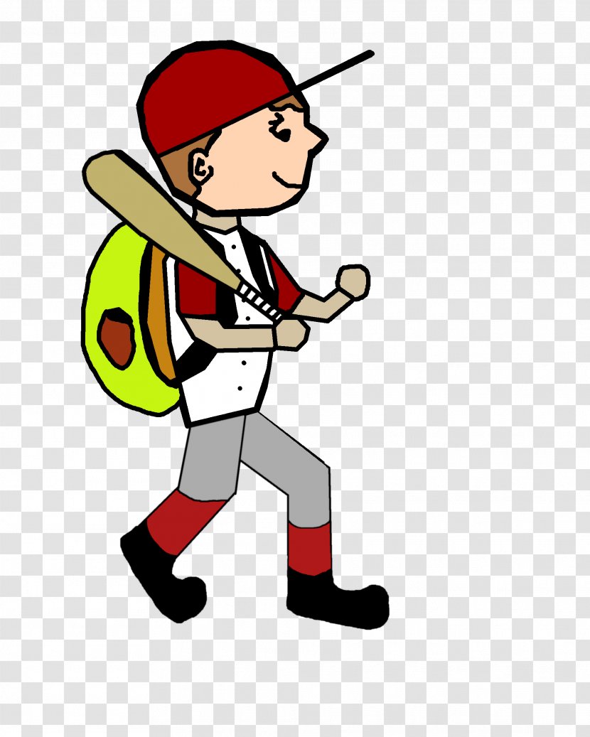 Thumb Cartoon - Baseball Player - Pleased Transparent PNG