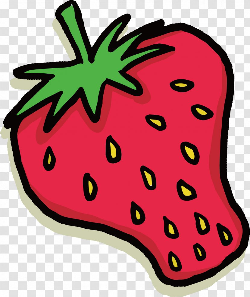 Strawberry Cartoon Aedmaasikas Clip Art - Vector Transparent PNG