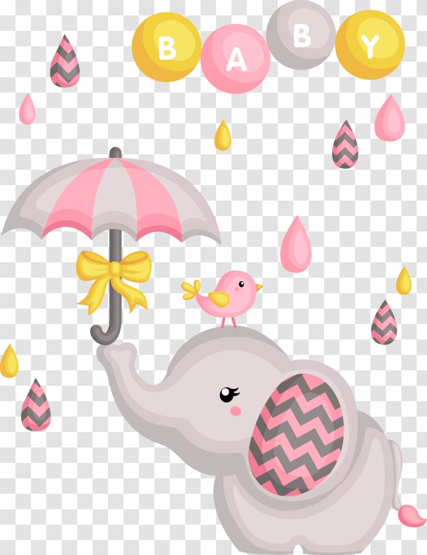 Baby Shower Stock Photography Clip Art - Pink - Vector Elephants Transparent PNG