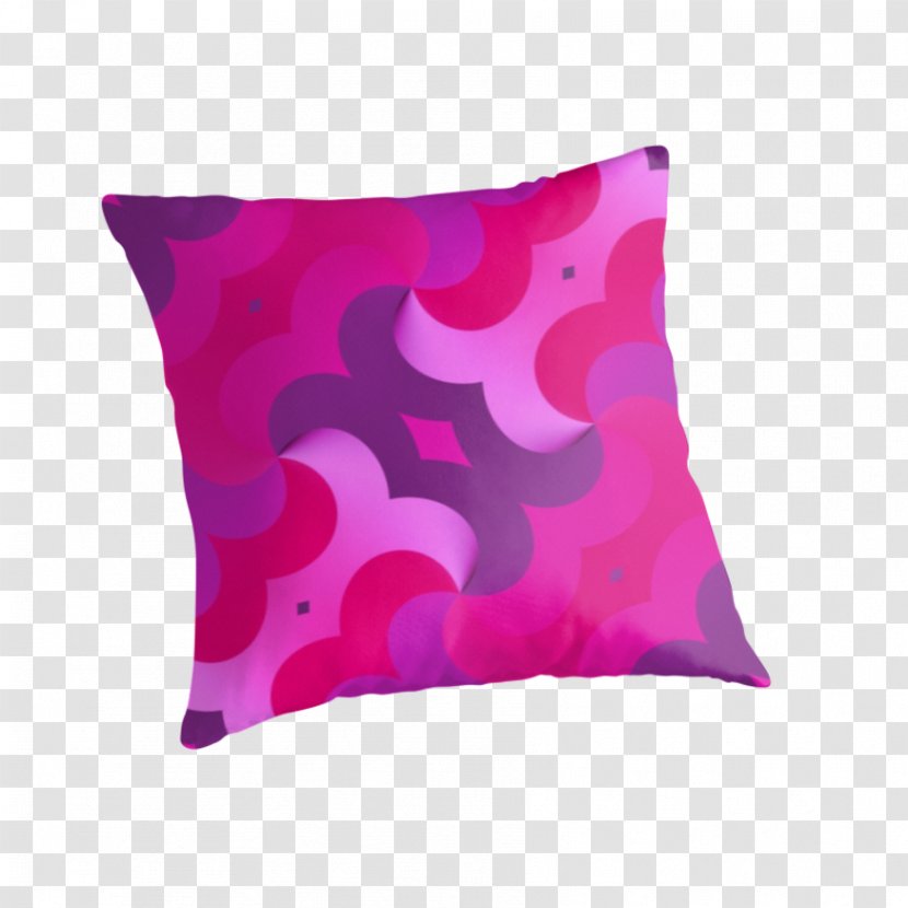 Throw Pillows Cushion Magenta Lilac Violet - Pink Pattern Transparent PNG