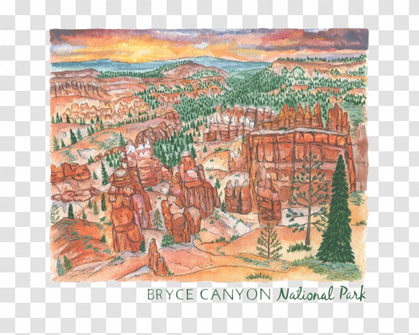 Zion National Park Capitol Reef Bryce Canyon City Wind Cave Arches - Artwork Transparent PNG