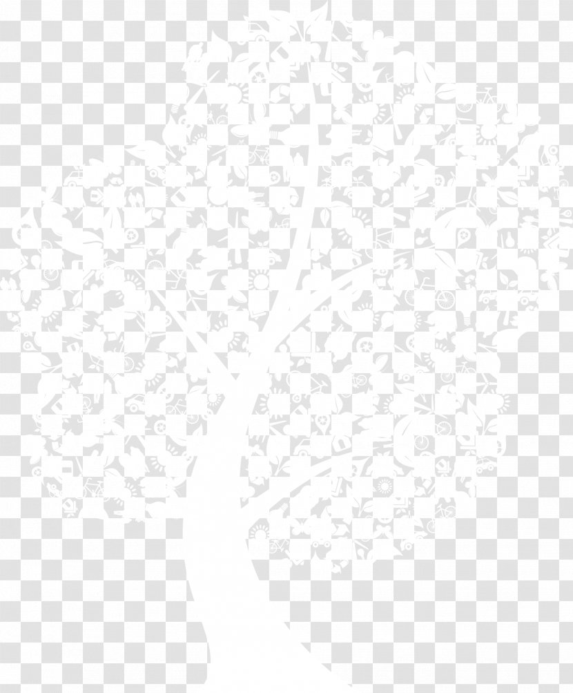 Black And White Point Angle Pattern - Vector Mosaic Tree Transparent PNG