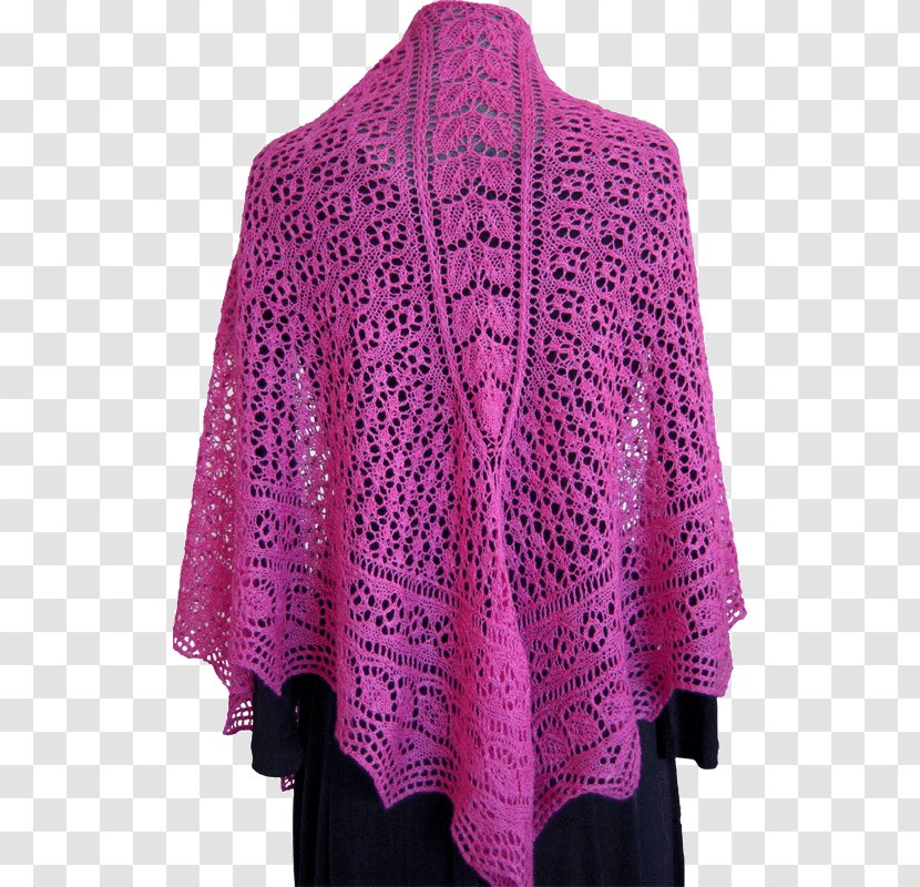 Cardigan Woolen Knitting Magenta - Poncho - Garden Party Transparent PNG