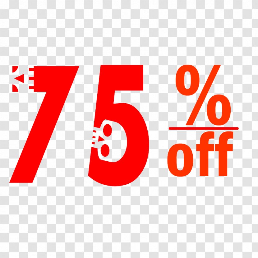 Halloween 75% Discount Tag. - Brand - Text Transparent PNG