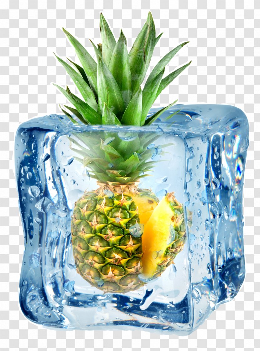 Ice Cream Cube Pineapple Stock Photography Juice - Menthol Transparent PNG