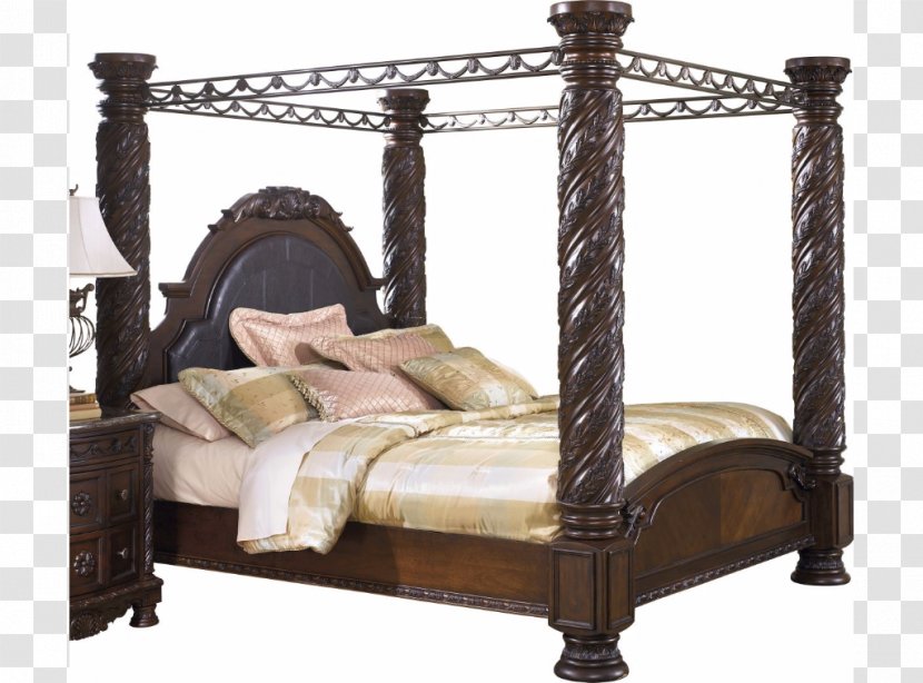 Bedside Tables North Shore Canopy Bed Ashley HomeStore - Four Poster - Bedroom Transparent PNG