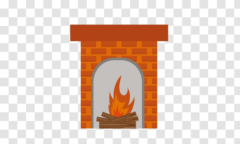 Fireplace Cartoon Illustration - Designer - Vector Transparent PNG