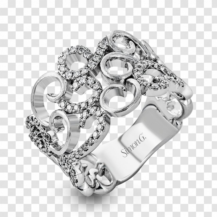 Jewellery Wedding Ring Gemstone Earring - Silver - Black Flowers Transparent PNG