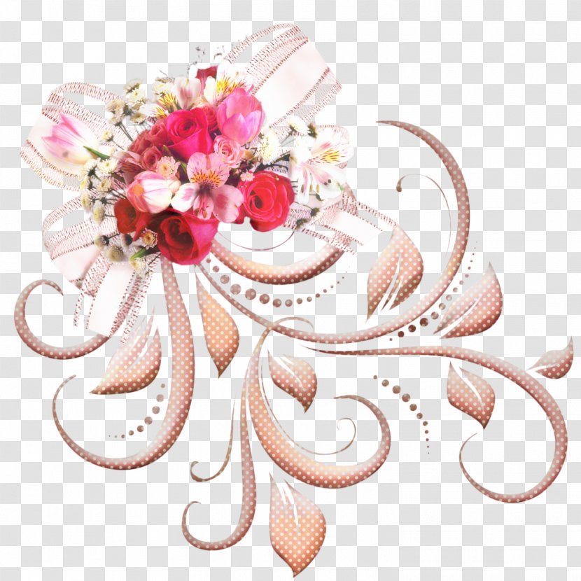 Pink Flowers Background - Flower - Ear Bouquet Transparent PNG