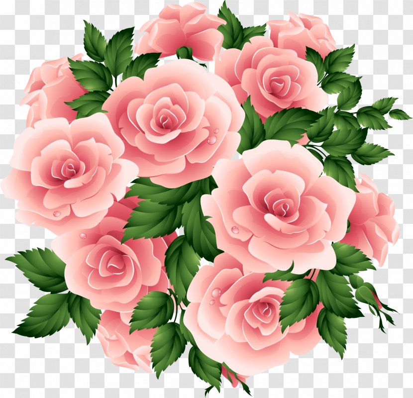Garden Roses Flower - Artificial - Pink Transparent PNG