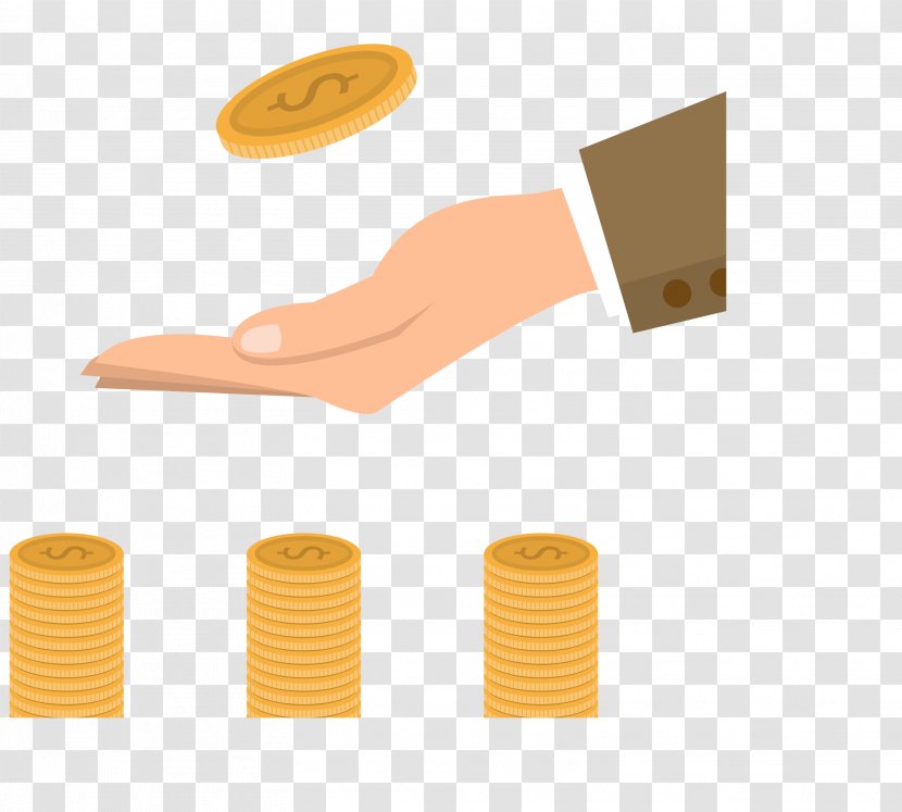 Gold Coin Silver - Overlapping Coins And Hands Transparent PNG