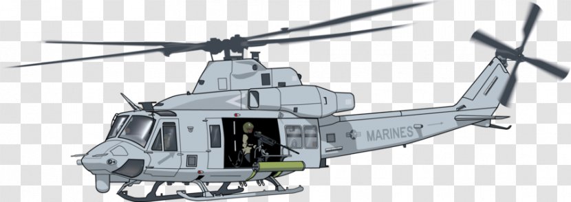 Bell UH-1 Iroquois Helicopter Rotor UH-1Y Venom 204/205 - Aircraft Transparent PNG