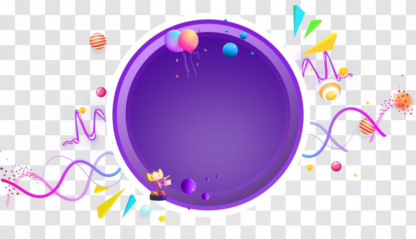 Purple Circle Designer - Text - Cool Violet Round Transparent PNG