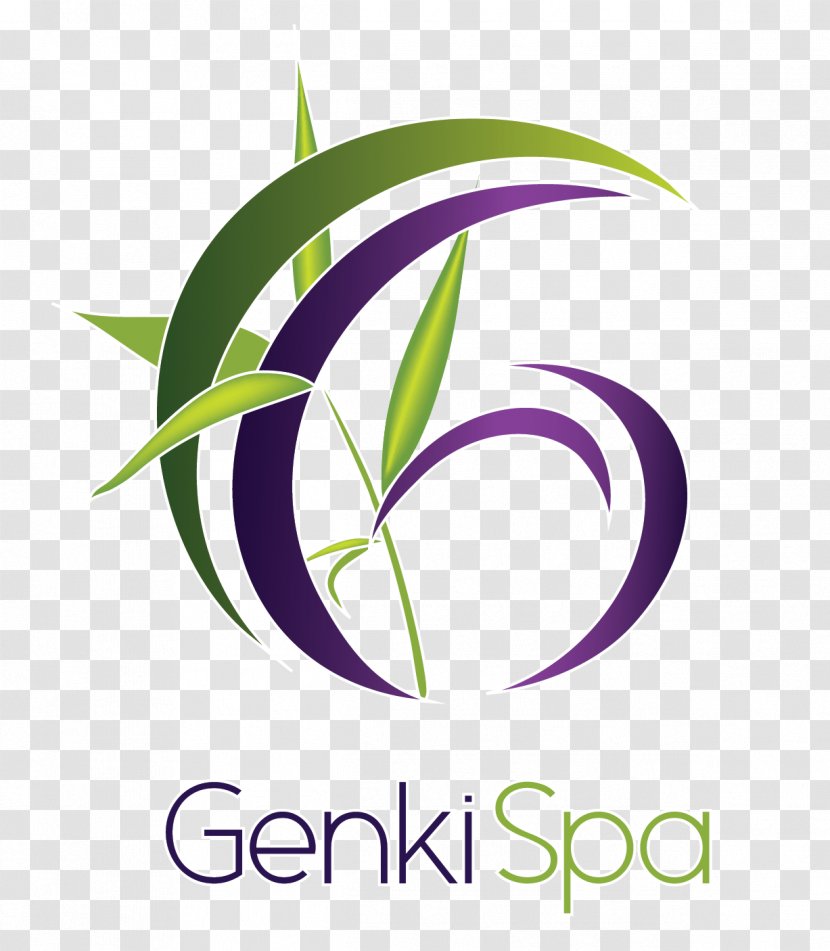 Genki Spa Graphic Design Text Location Purple - Logo Transparent PNG