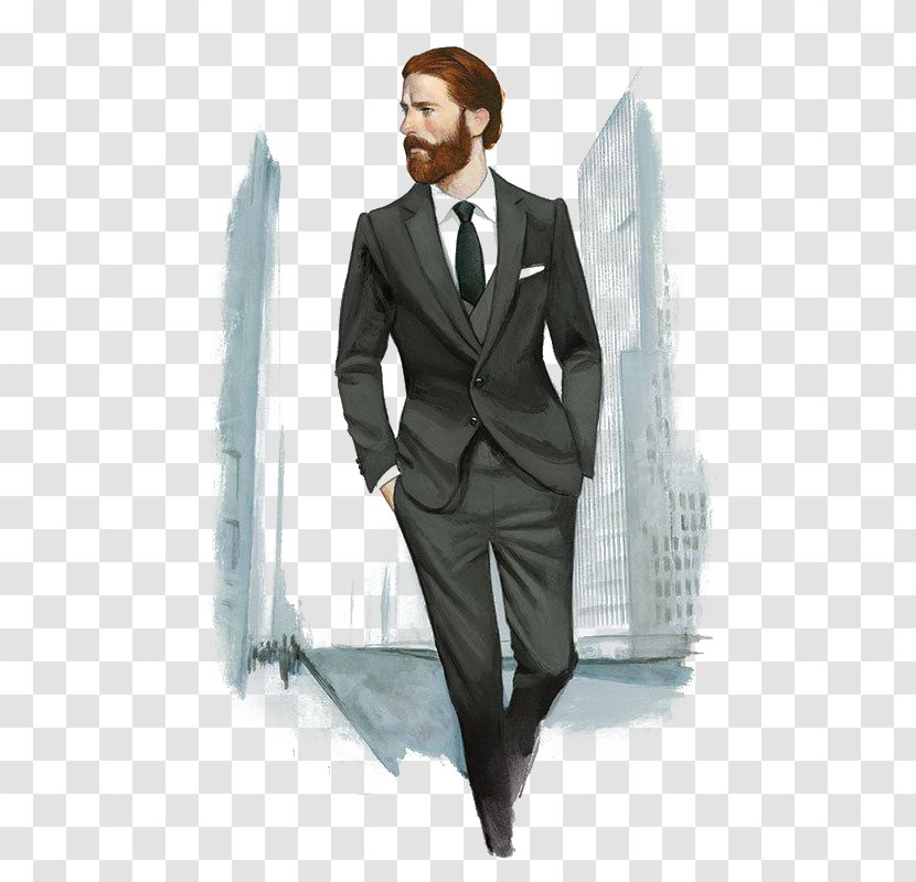 Fernando Vicente Fashion Illustration Male - Formal Wear - Man Suit Transparent PNG