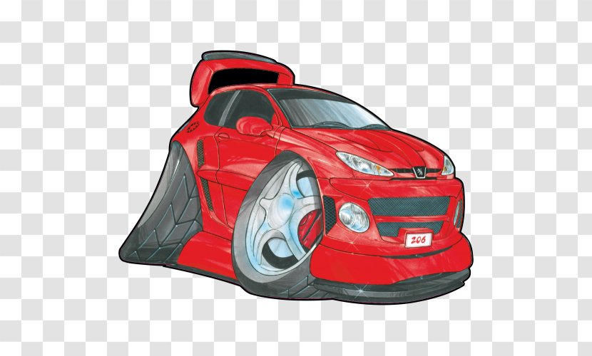 Car Door Peugeot 206 107 - Red Transparent PNG