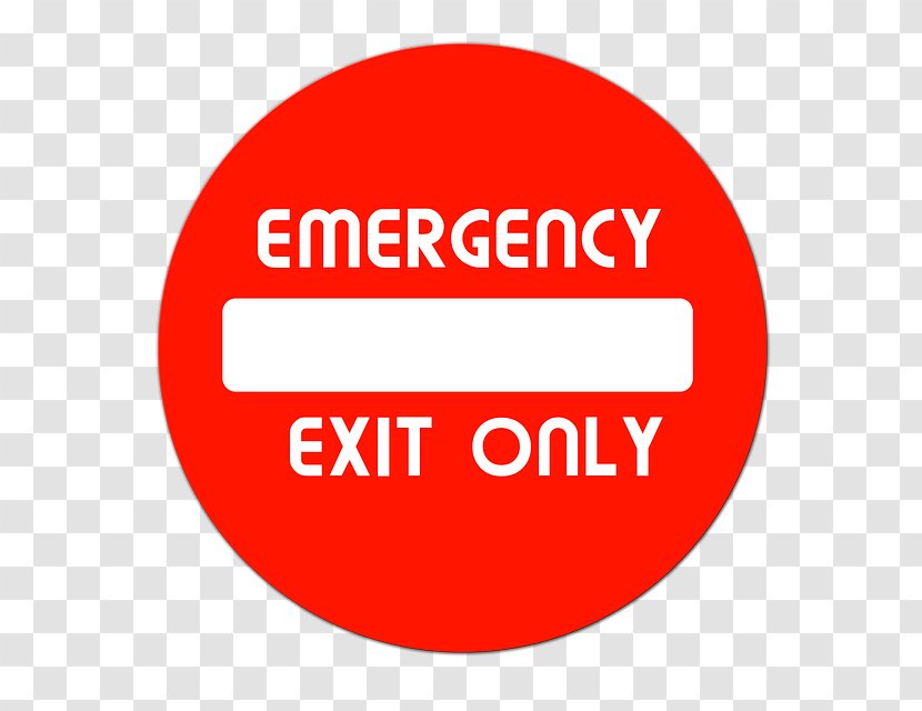 Emergency Exit Sign Decal Fire Escape Window - Door Hanger Transparent PNG