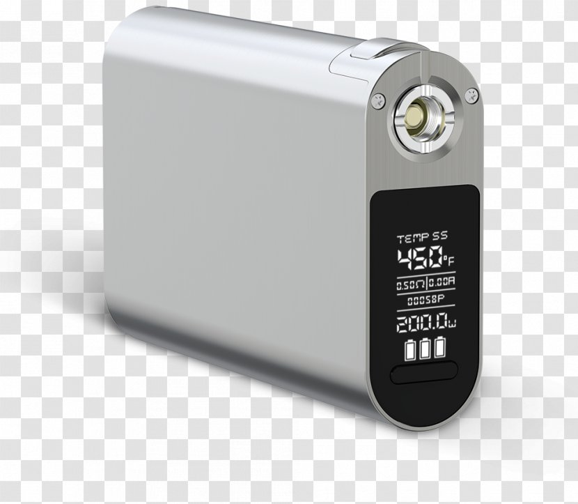 Cuboid Electronic Cigarette Zinc Temperature Control Watt - Technology - Oled Transparent PNG