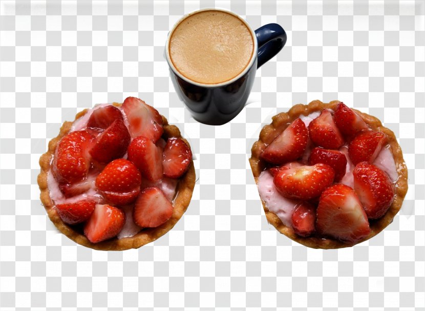 Coffee Juice Strawberry Pie Tart - Food - Cake Transparent PNG