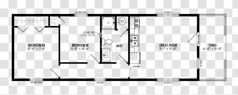 Log Cabin Floor Plan House - Schematic Transparent PNG