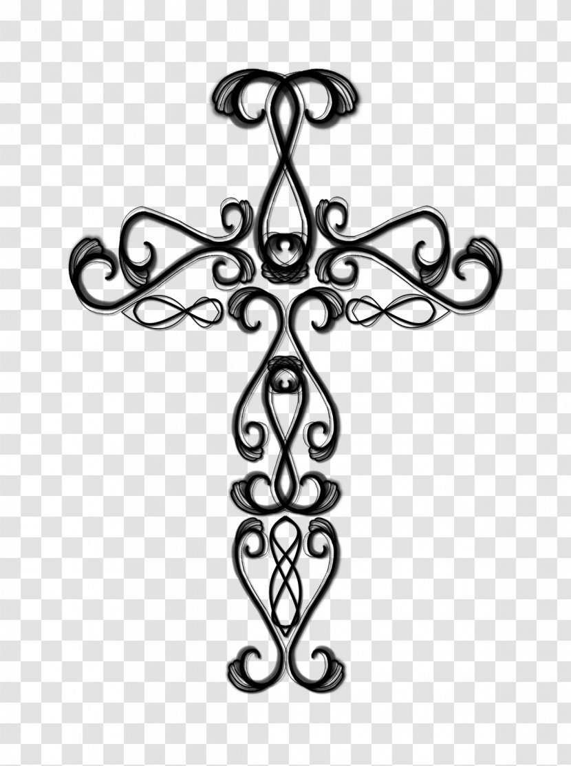 Drawing Christian Cross Clip Art - Rose - Pictures Of Crosses With Ribbons Transparent PNG