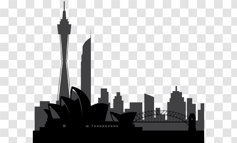 City Of Sydney Silhouette Clip Art - Cityscape Transparent PNG