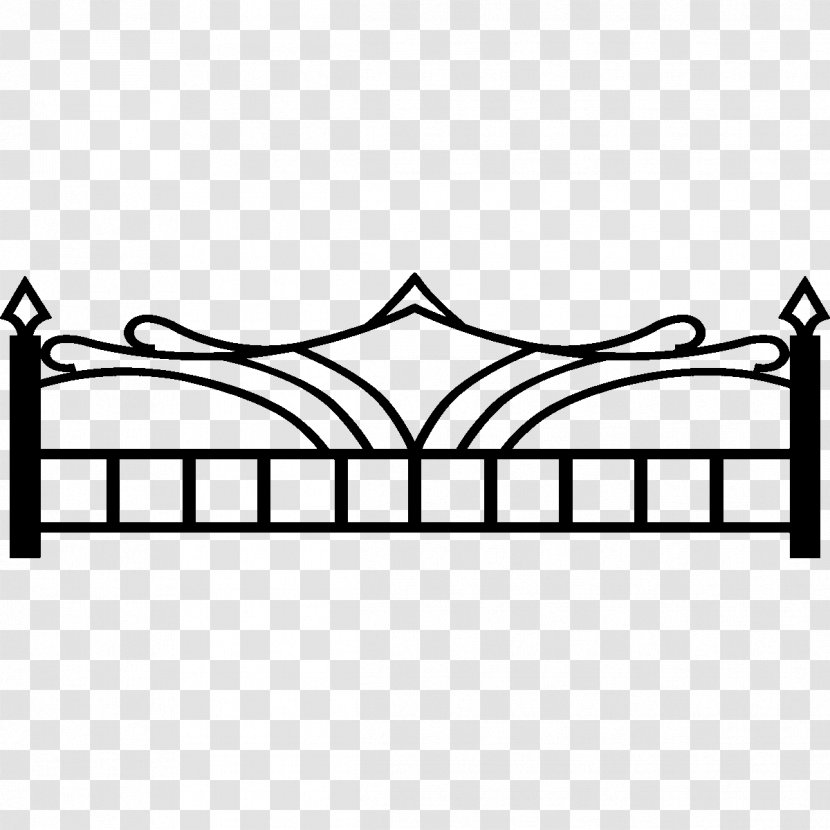 Wrought Iron Mural Décoration Headboard - Monochrome Photography Transparent PNG