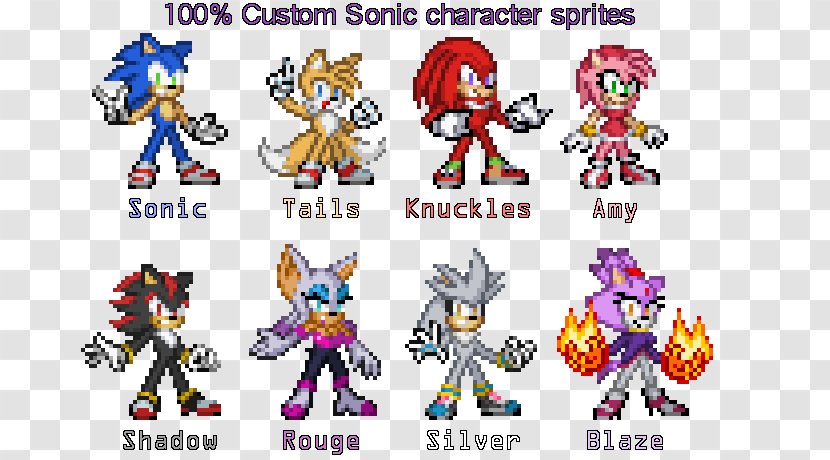Knuckles The Echidna Rouge Bat Metal Sonic Hedgehog Drive-In - Sprite - Furry Sprites Transparent PNG