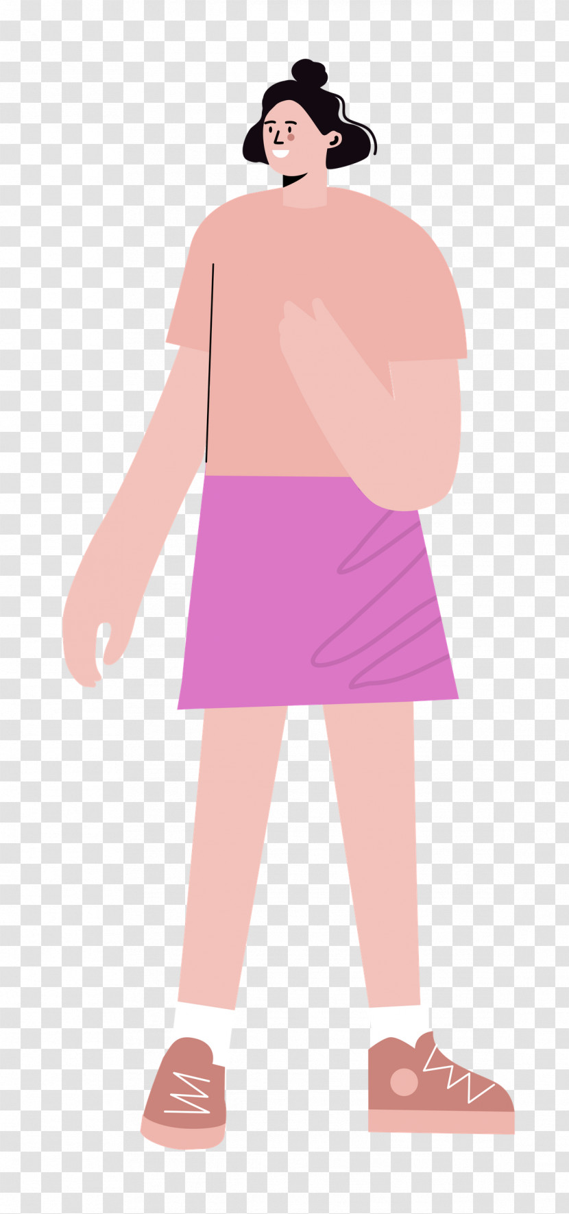 Standing Skirt Woman Transparent PNG