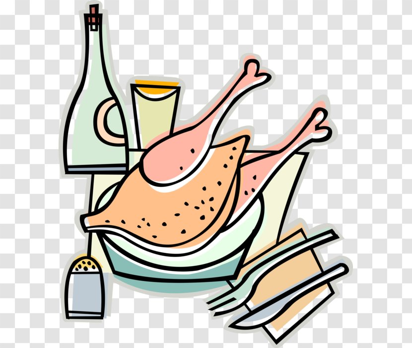 Clip Art Domestic Turkey Wild Vector Graphics Meat - Tableware - Thanksgiving Transparent PNG