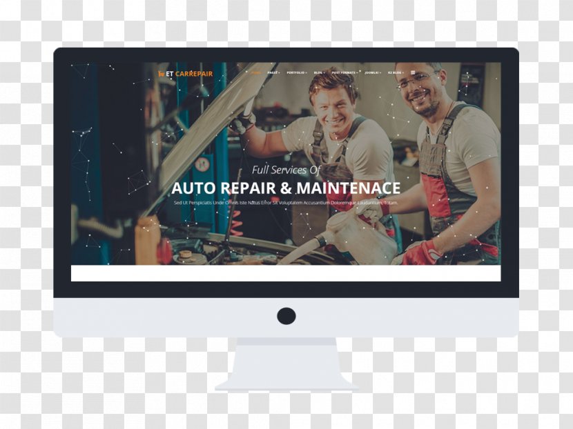 Car Dealership Automobile Repair Shop Auto Mechanic Responsive Web Design - Template - Fix Transparent PNG
