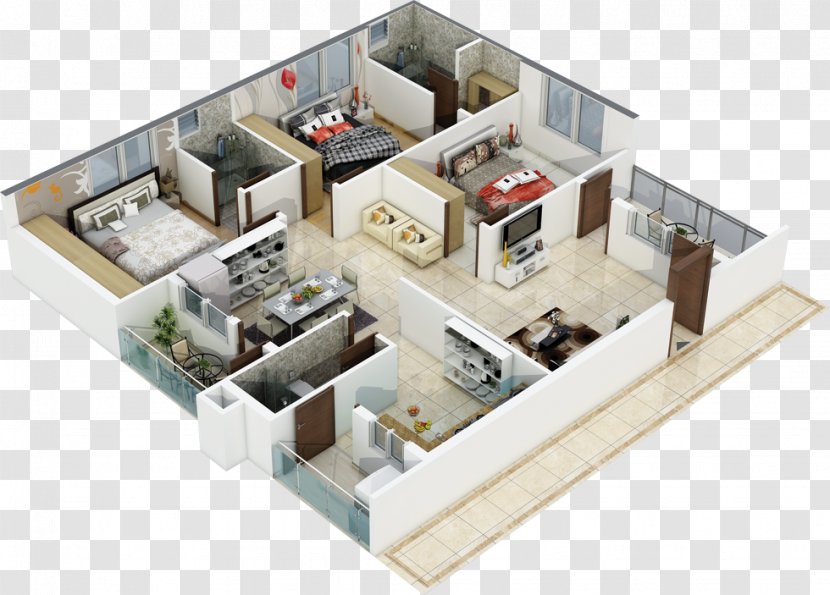 Apartment House Floor Plan Renting Bedroom - Tirumala Transparent PNG