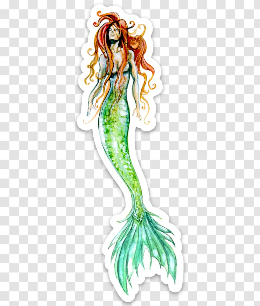 Clip Art Sticker Finfolk Watercolor Painting Mermaid - Legendary Creature - Tails Transparent PNG