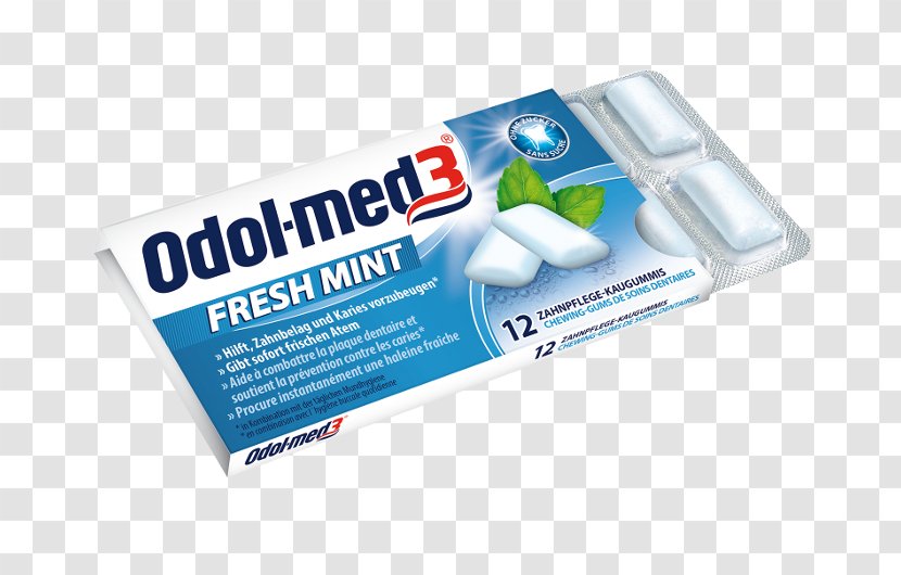 Chewing Gum Odol Brand GlaxoSmithKline Water - Fresh Mint Transparent PNG