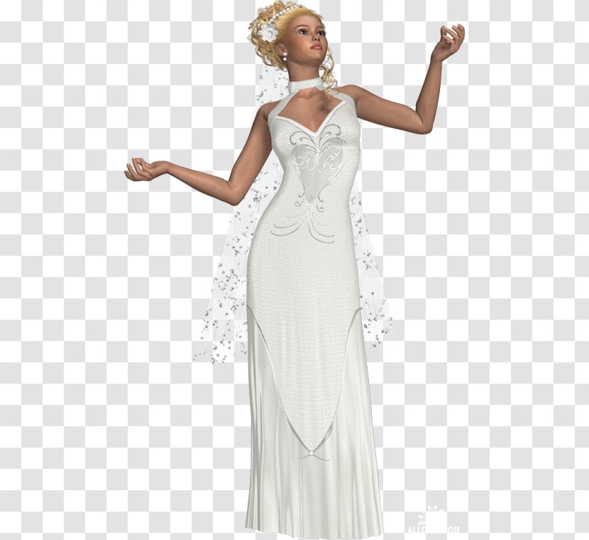 Wedding Dress Decoupage Bride Party - Frame Transparent PNG