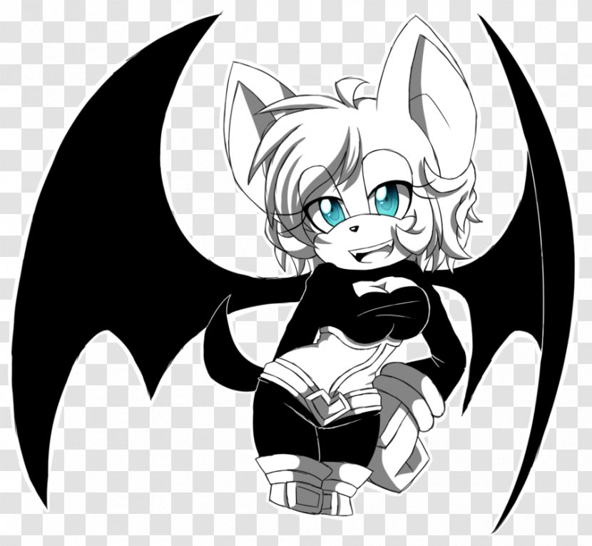 Rouge The Bat Sonic Heroes Shadow Hedgehog Drawing - Silhouette Transparent PNG