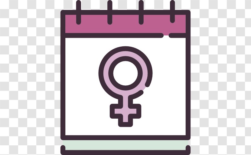 Sign Gender Symbol Female Woman Icon - Product Design - Calendar Transparent PNG