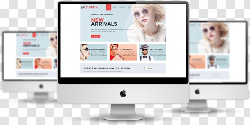 Responsive Web Design Joomla Template Website - Multimedia - Bifocals Mockup Transparent PNG