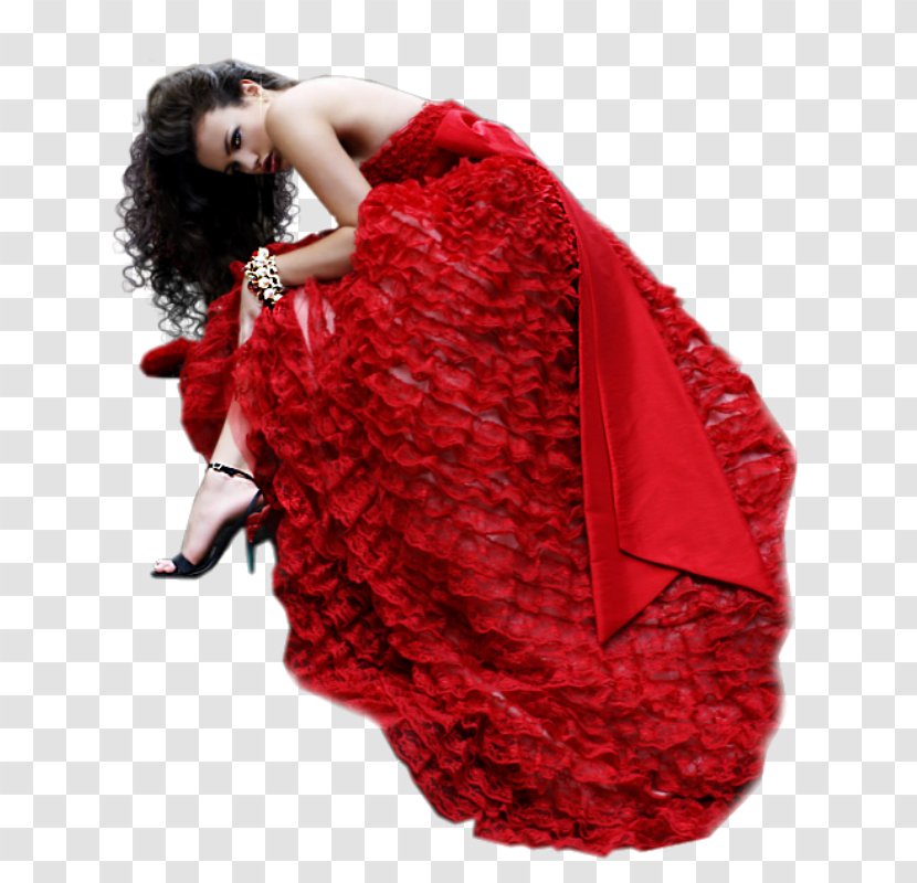 Red Clothing Fur Shoulder Outerwear - Wool Textile Transparent PNG