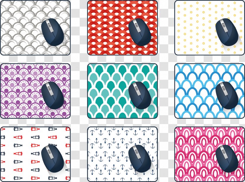 Computer Mouse Mousepad Euclidean Vector - Polka Dot - Pad Transparent PNG