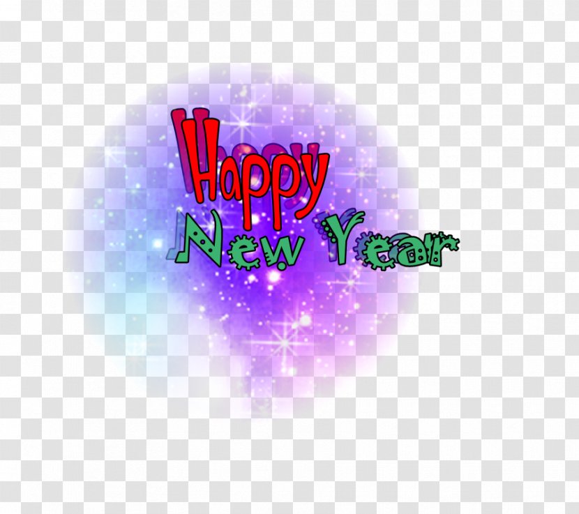Light Graphic Design Violet Purple - Happy New Year Transparent PNG