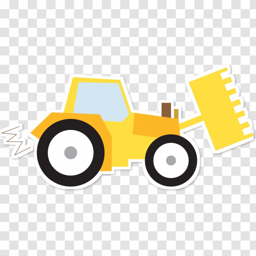 Adhesive Art Sticker Yellow Loader - Technology - Cartoon Posters Transparent PNG