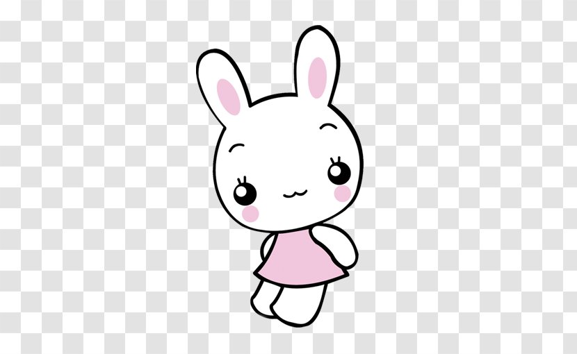 Rabbit Cuteness Cartoon - Tree - Wearing A Skirt Bunny Transparent PNG