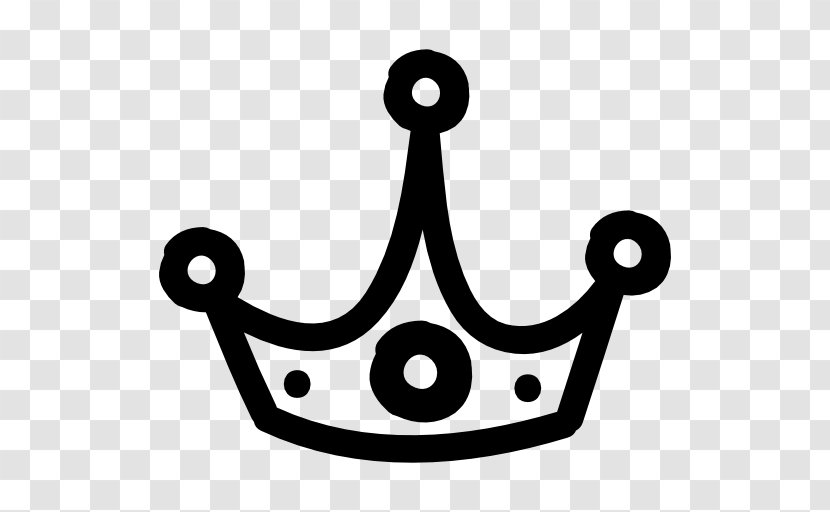 Drawing Clip Art - Black And White - Hand Painted Crown Transparent PNG