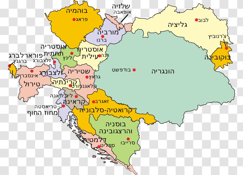 Austria-Hungary Cisleithania Kingdom Of Hungary Wikipedia - Map Transparent PNG