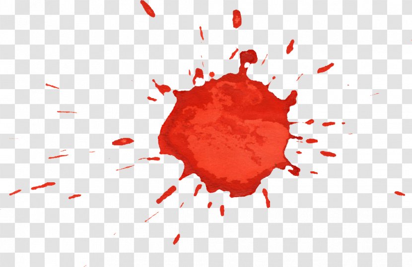 Blood Donation Red - Watercolor Painting Transparent PNG